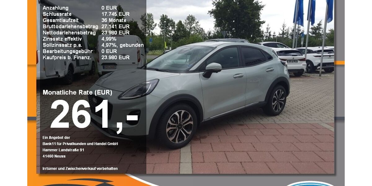 Ford Puma 1.620 km 23.980 &euro; Neustadt / Donau 93333