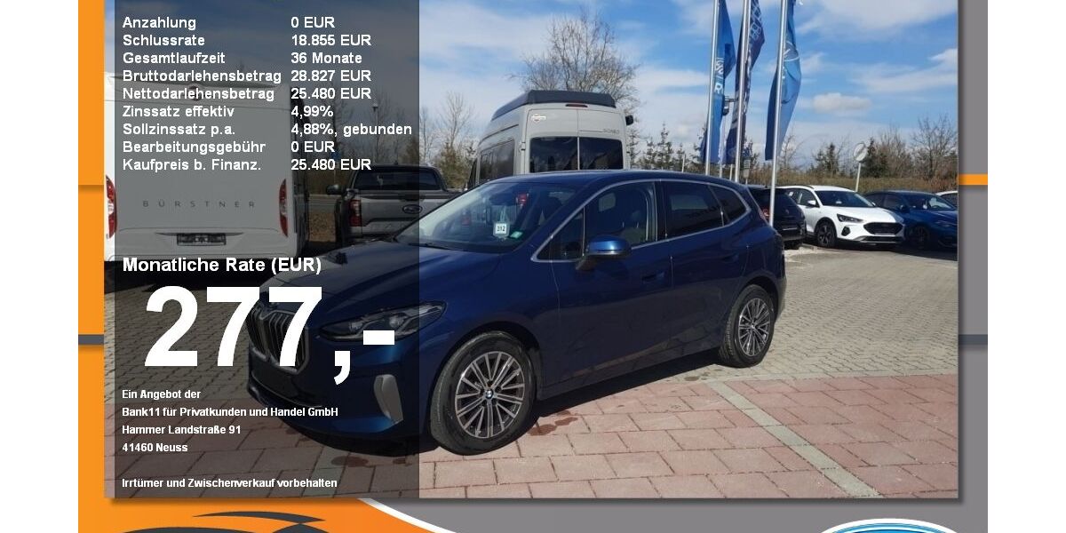 BMW 218 Active Tourer 43.000 km 24.480 &euro; Neustadt / Donau 93333