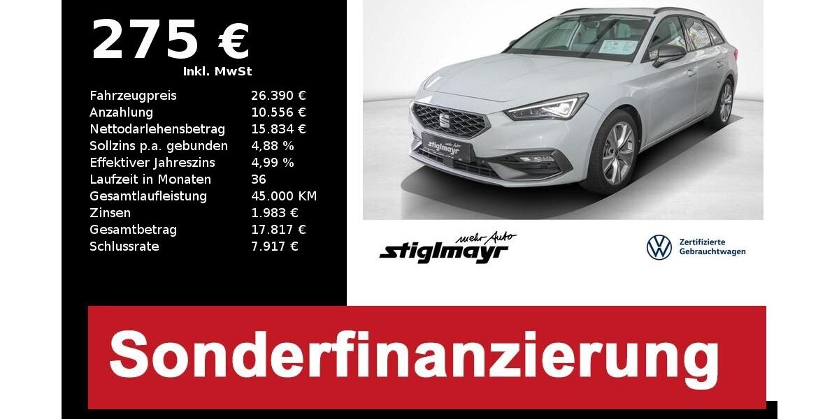 Seat Leon 24.284 km 25.970 &euro; Schrobenhausen 86529