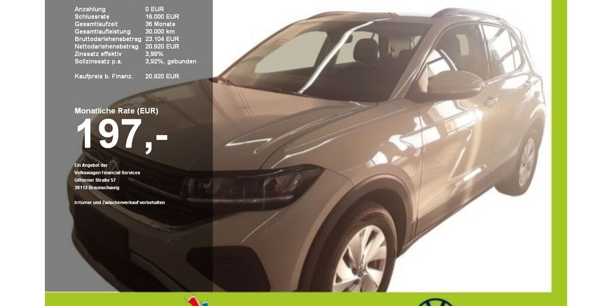 VW T-Cross 7.396 km 18.920 &euro; Mainburg 84048