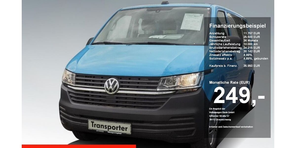 VW T6 Transporter 3.998 km 33.950 &euro; Ingolstadt 85053