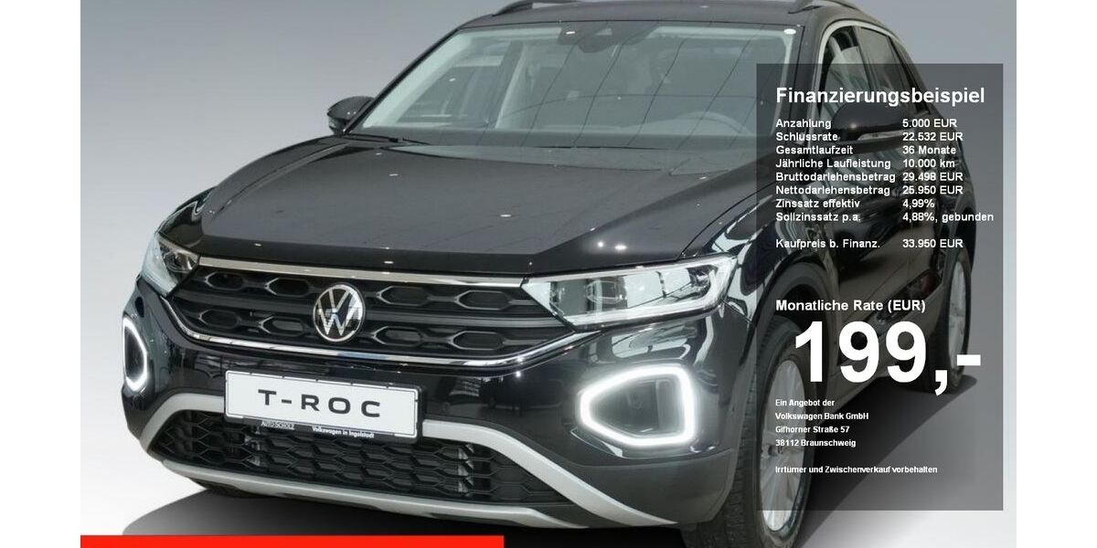 VW T-Roc 2.000 km 33.750 &euro; Ingolstadt 85053
