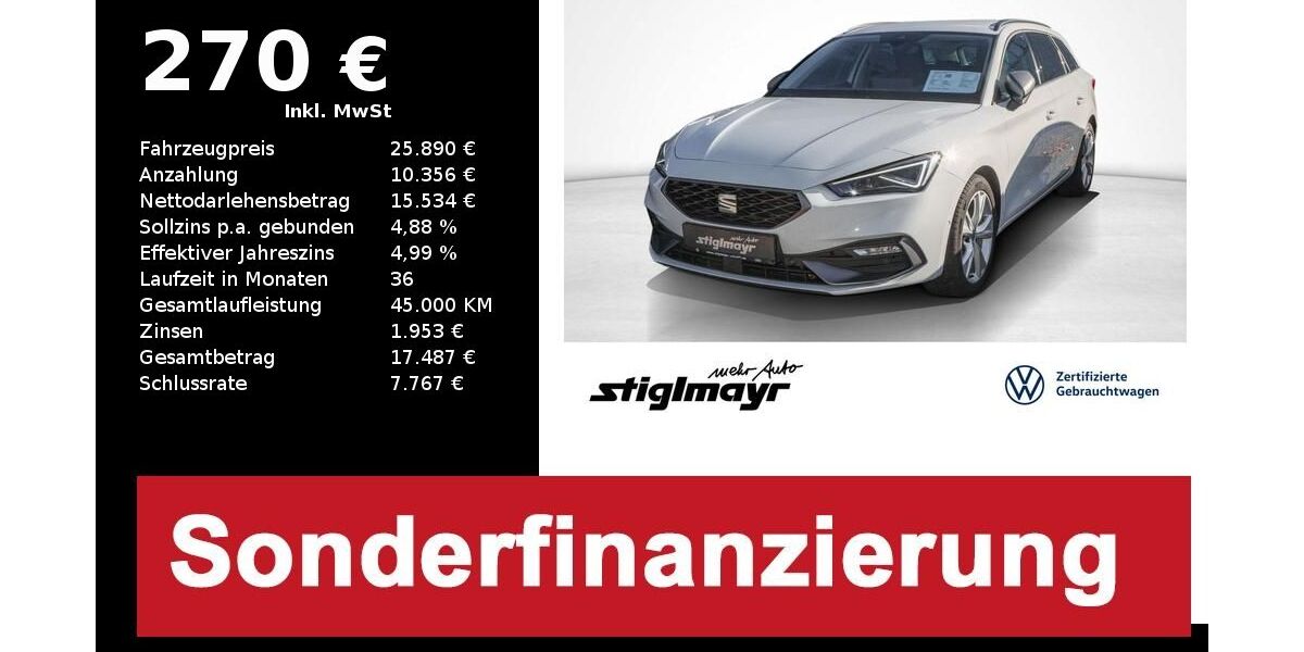 Seat Leon 28.645 km 25.890 &euro; Schrobenhausen 86529