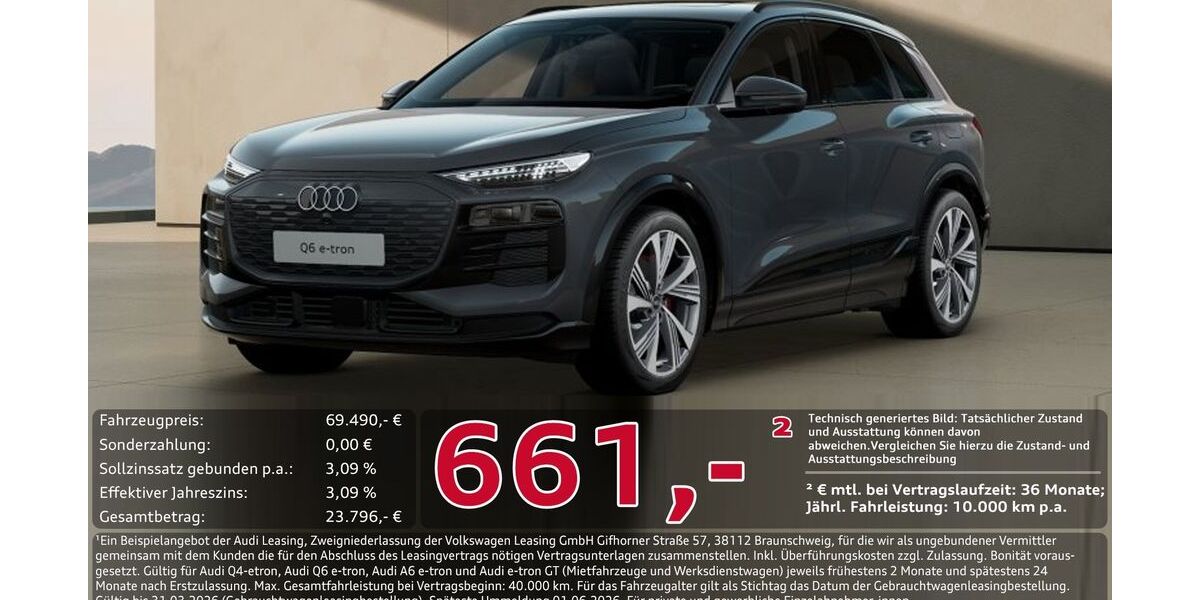 Audi Q6 e-tron 13.992 km 69.490 &euro; Ingolstadt 85057