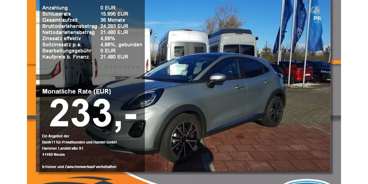 Ford Puma 25.920 km 18.980 &euro; Neustadt / Donau 93333