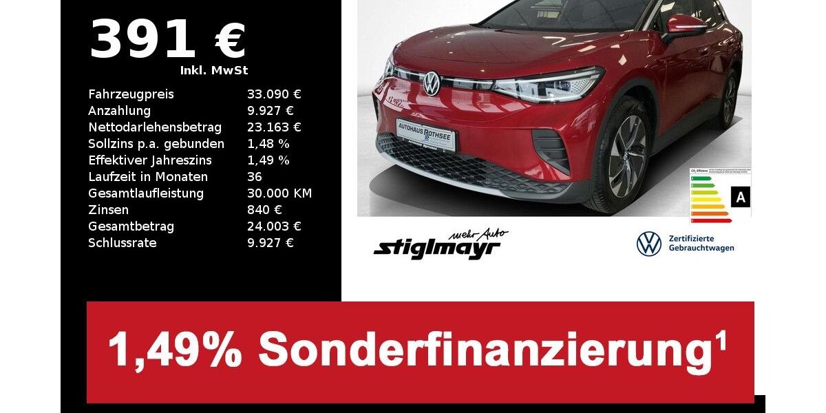 VW ID.4 4.300 km 33.090 &euro; Pfaffenhofen/Ilm 85276