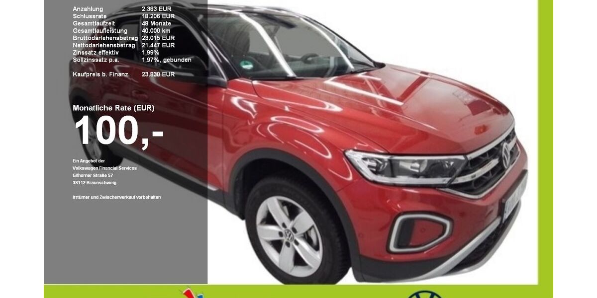VW T-Roc 12.509 km 23.830 &euro; Mainburg 84048
