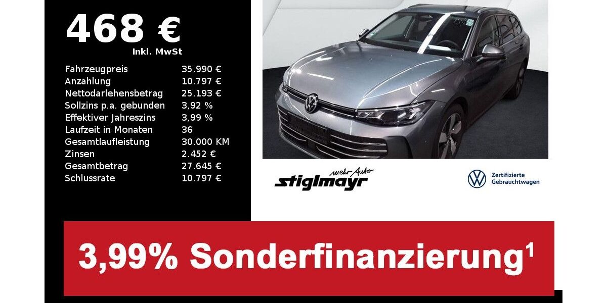 VW Passat Variant 20.647 km 35.990 &euro; Pfaffenhofen/Ilm 85276